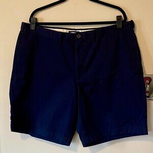 Lands' End Comfort Waist Size 40 Traditional Fit 9" NoIron Chino Shorts Navy